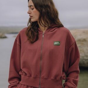 Daily Drills Burgundy Zip-Up Sweatshirt